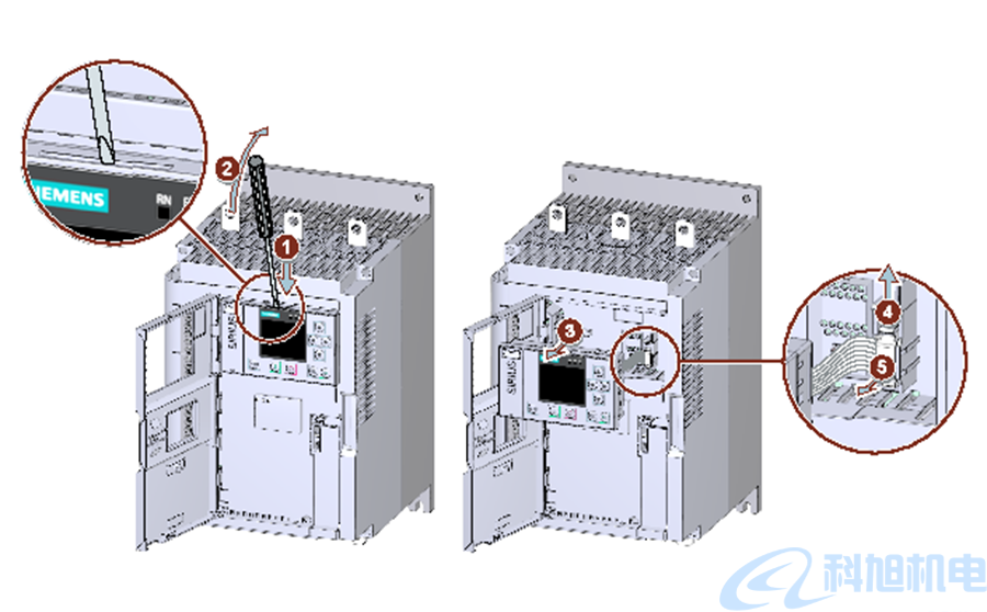 西门子软启动器3RW55安装拆卸及接线图六